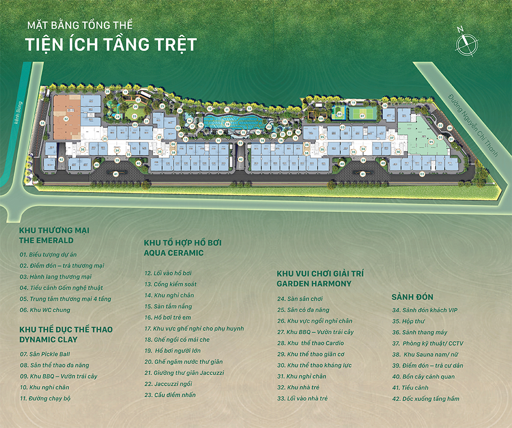 mặt bằng emerald garden view