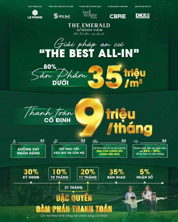 chính sách thanh toán dự án the emerald garden view