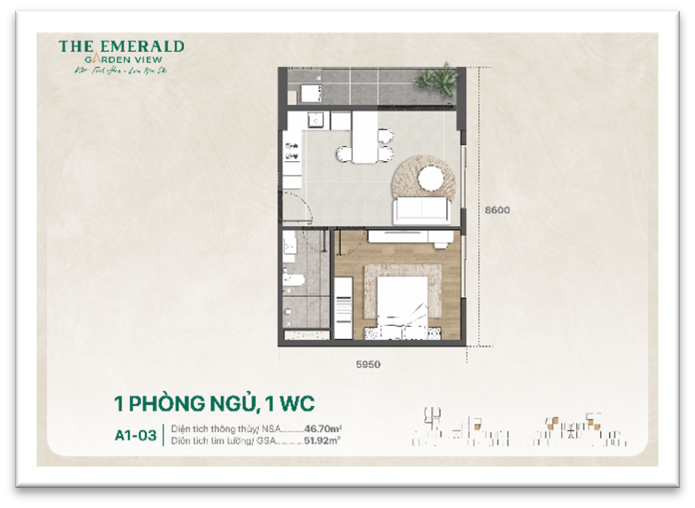 mặt bằng emerald garden view